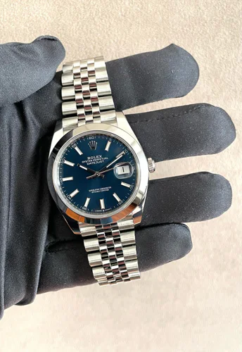 Rolex Datejust Blue Index Dial Jubilee Bracelet
