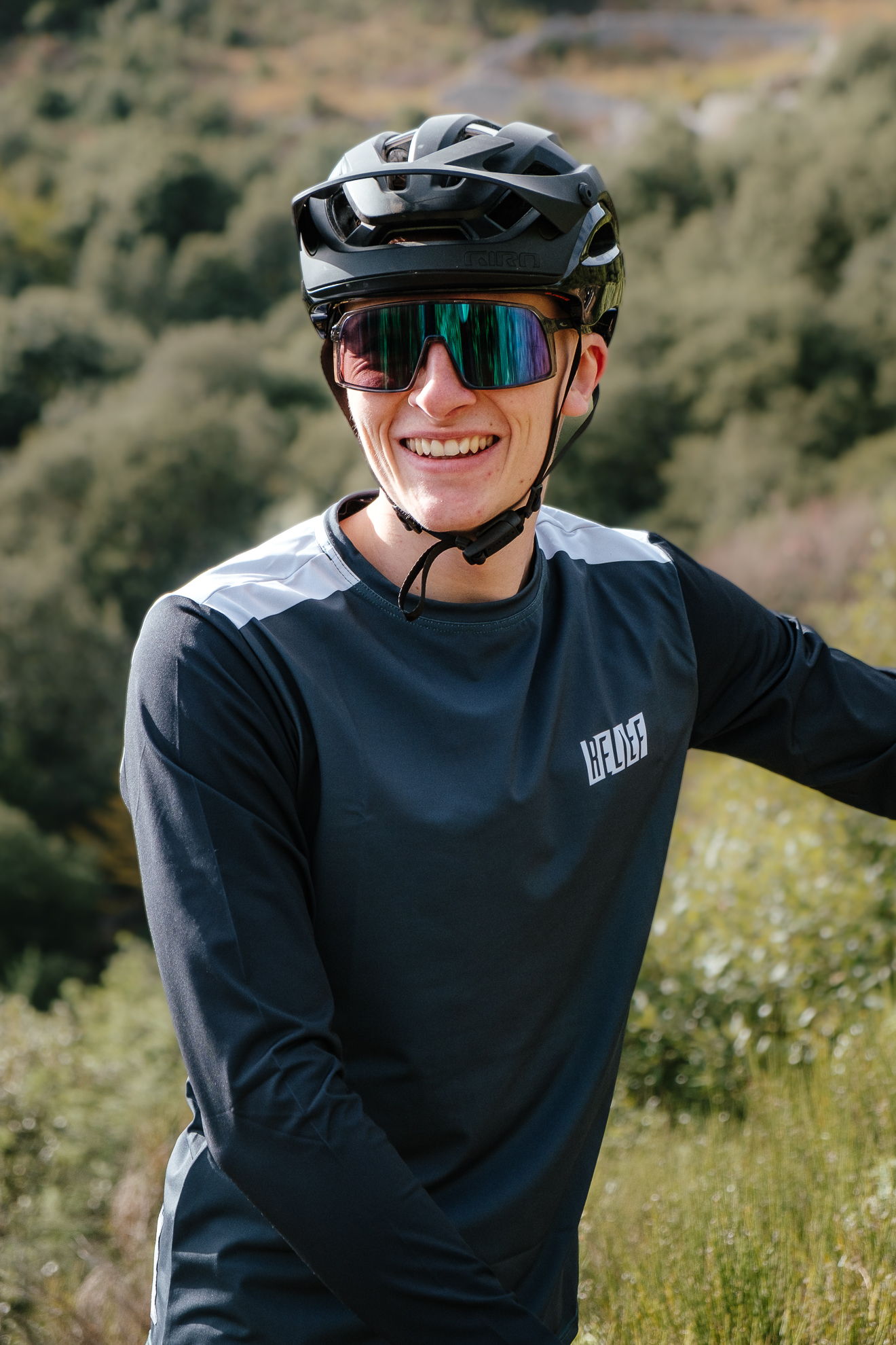 maillot VTT homme manches longues vert anglais