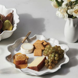 Iris Collection Serving Platter, Color: White
