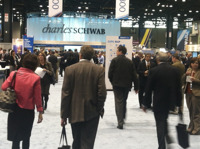 The exhibit hall at McCormick Center was two football fields long.