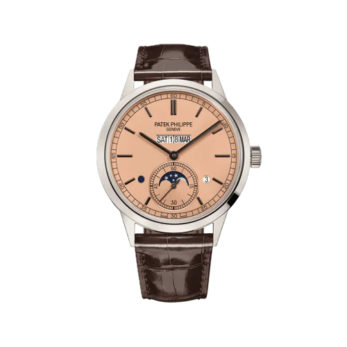 Patek Philippe Perpetual Calendar In-line Perpetual Calendar Grand Complications Platinum Case Salmon Dial