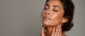 Beautiful woman with balanced facial features