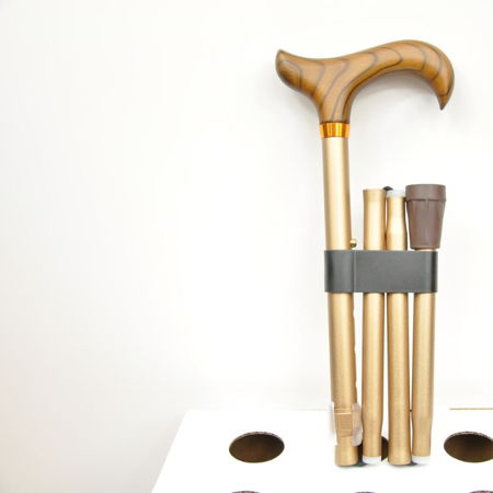 Canne de marche pliante - Bronze mat