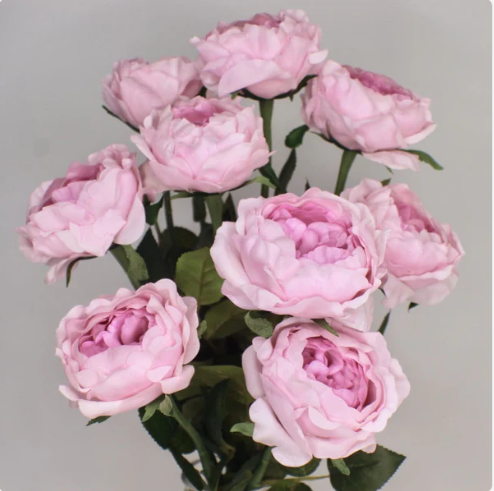 Pink Ice Real Touch David Austin Half Bloom Rose- Realistic Artificial Flowers - Image 3