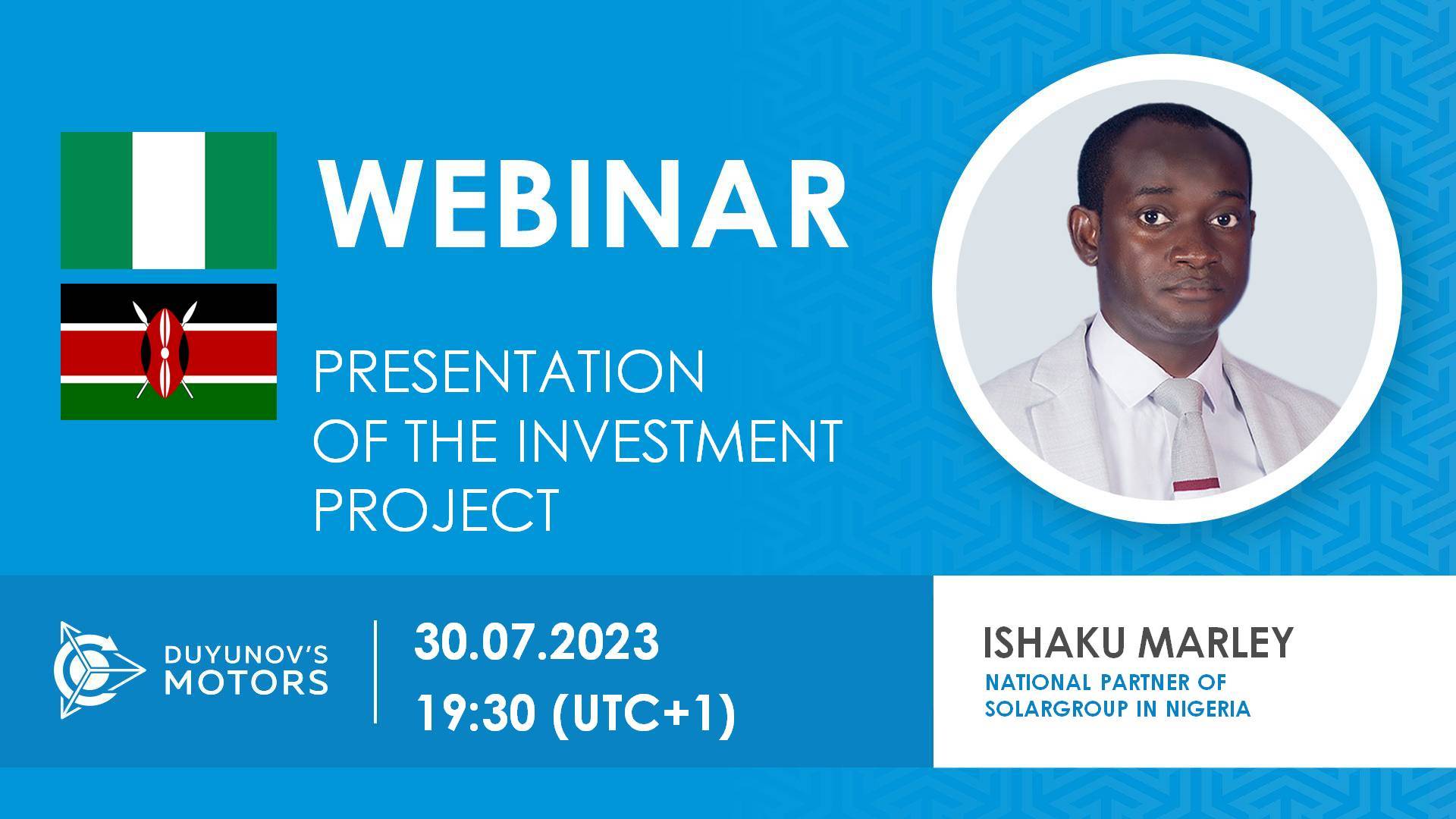 Nigeria. Presentation of the investment project "Duyunov's motors"