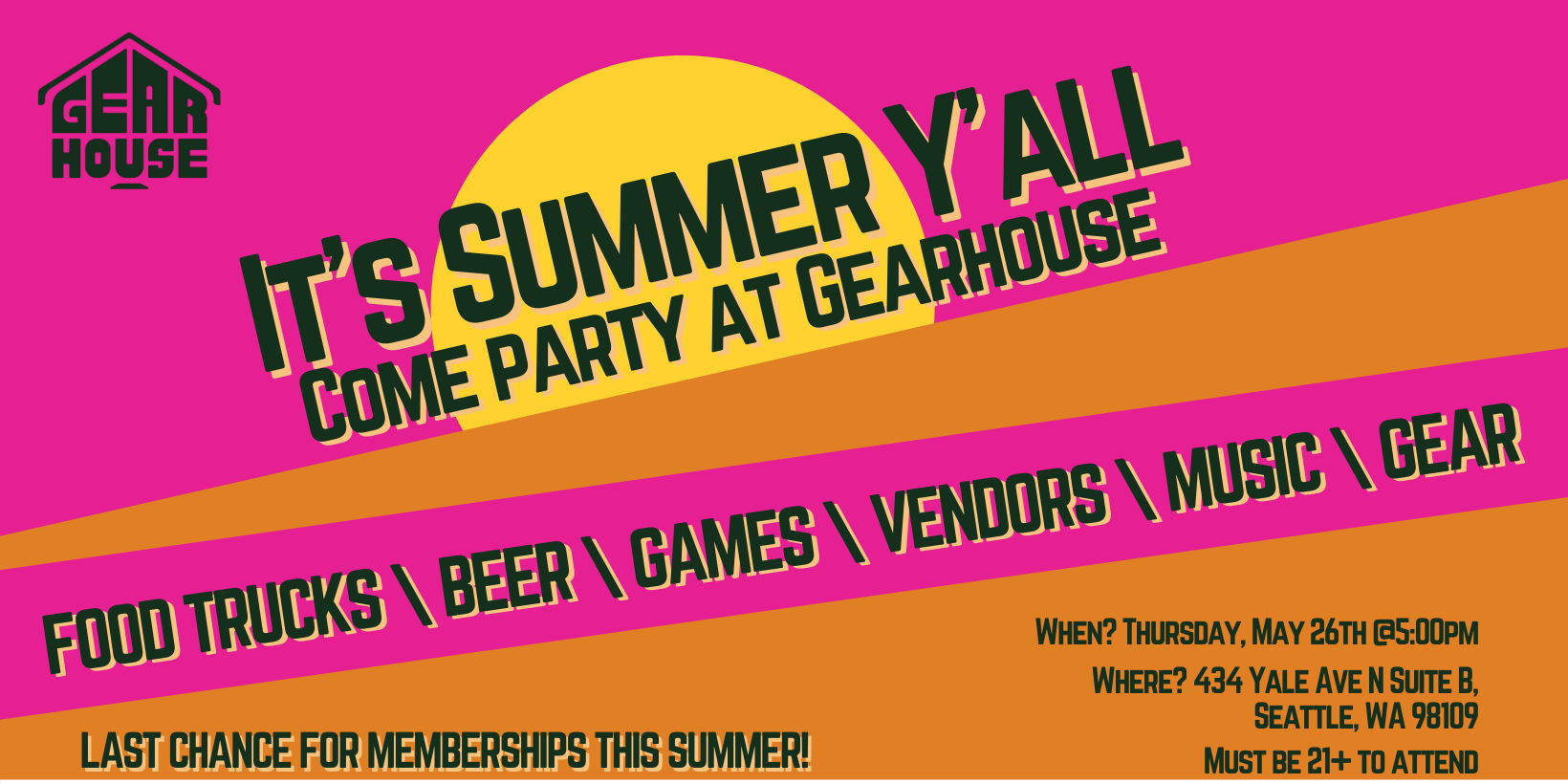Gearhouse Summer Kick-off Party promotional image