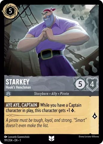 Starkey card from Disney's Lorcana: The First Chapter.