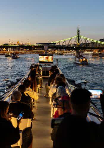 Breathtaking evening views of Budapest from the Danube