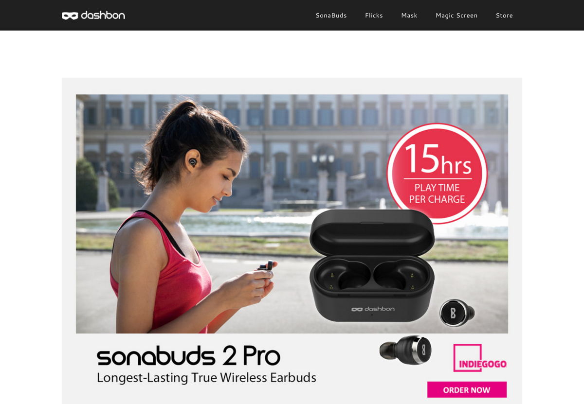 Screenshot of Dashbon, from the weebly websites collection.
