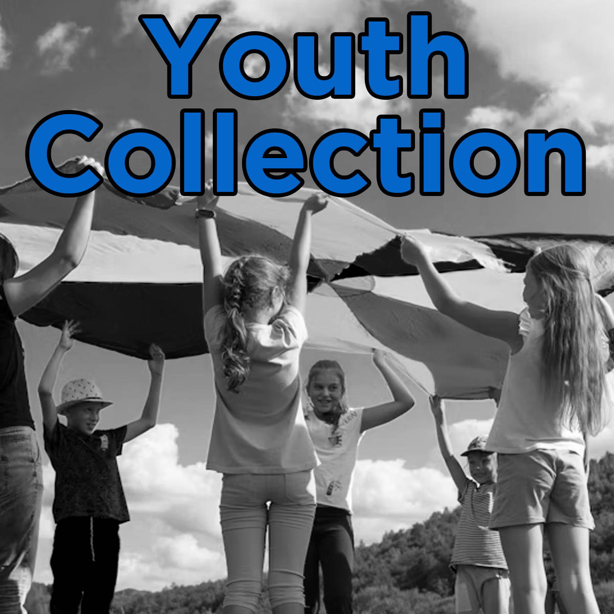 Apparel and promotional products specifically sized and designed for children and teens.