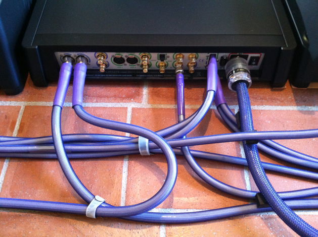 Left to right (balanced analog interconnects not included), BNC, FireWire cables (Precept II power cables not included)