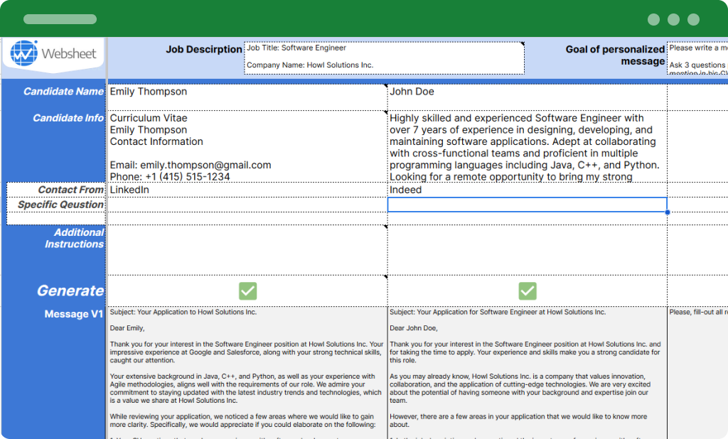 Filling Company Information (Optionally)