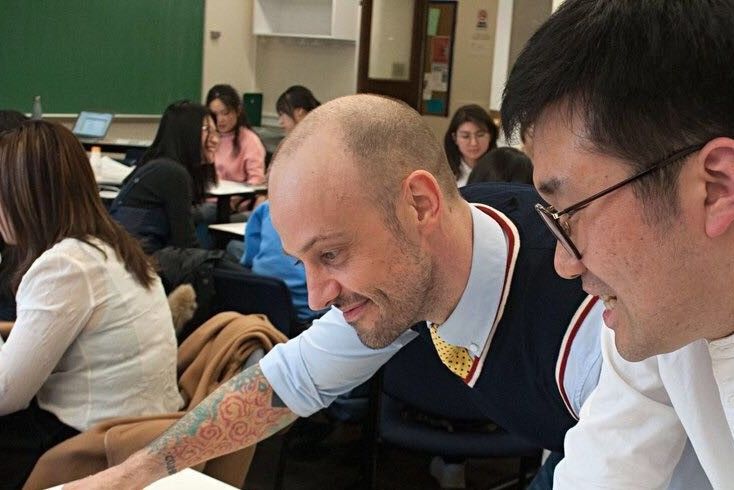 Brian teaching an adult class