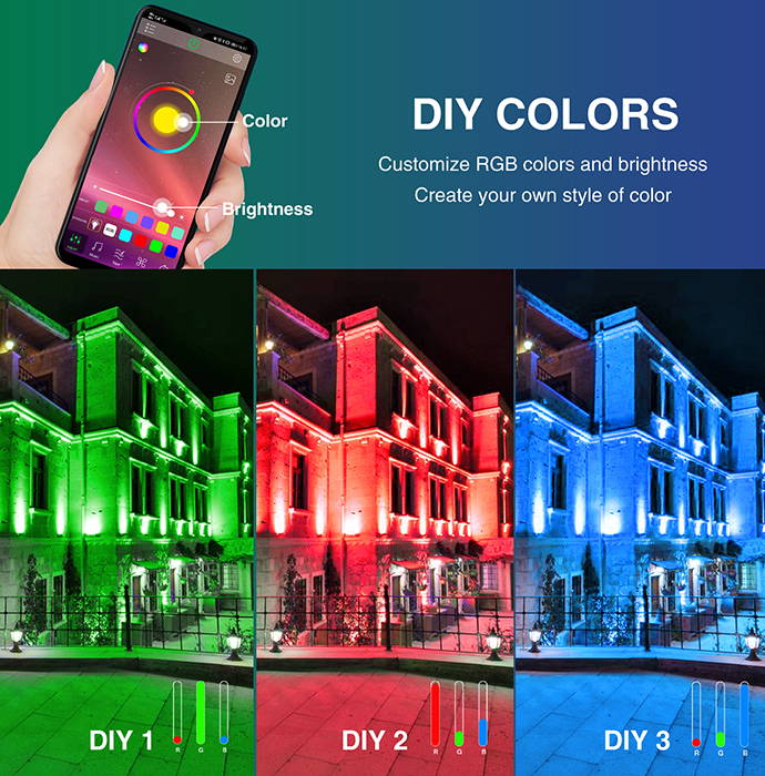 Multicolor rgb led lights diy color