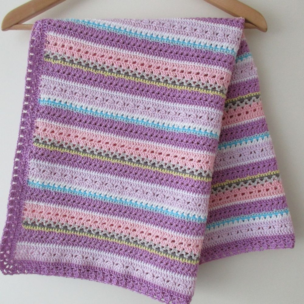 “Pretty pastel” baby deken