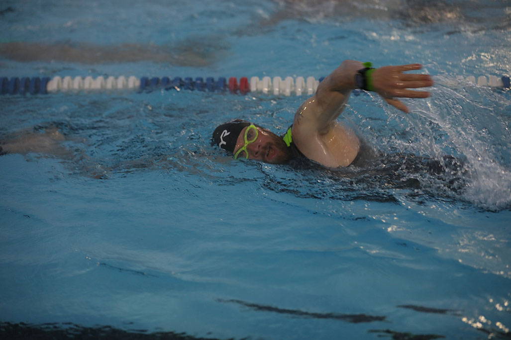 James swimming