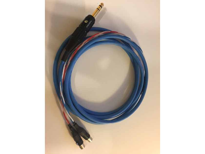 Whiplash Audio Audeze Mini XLR to 1/4" CRYO 8 Foot High Grade Copper Cable