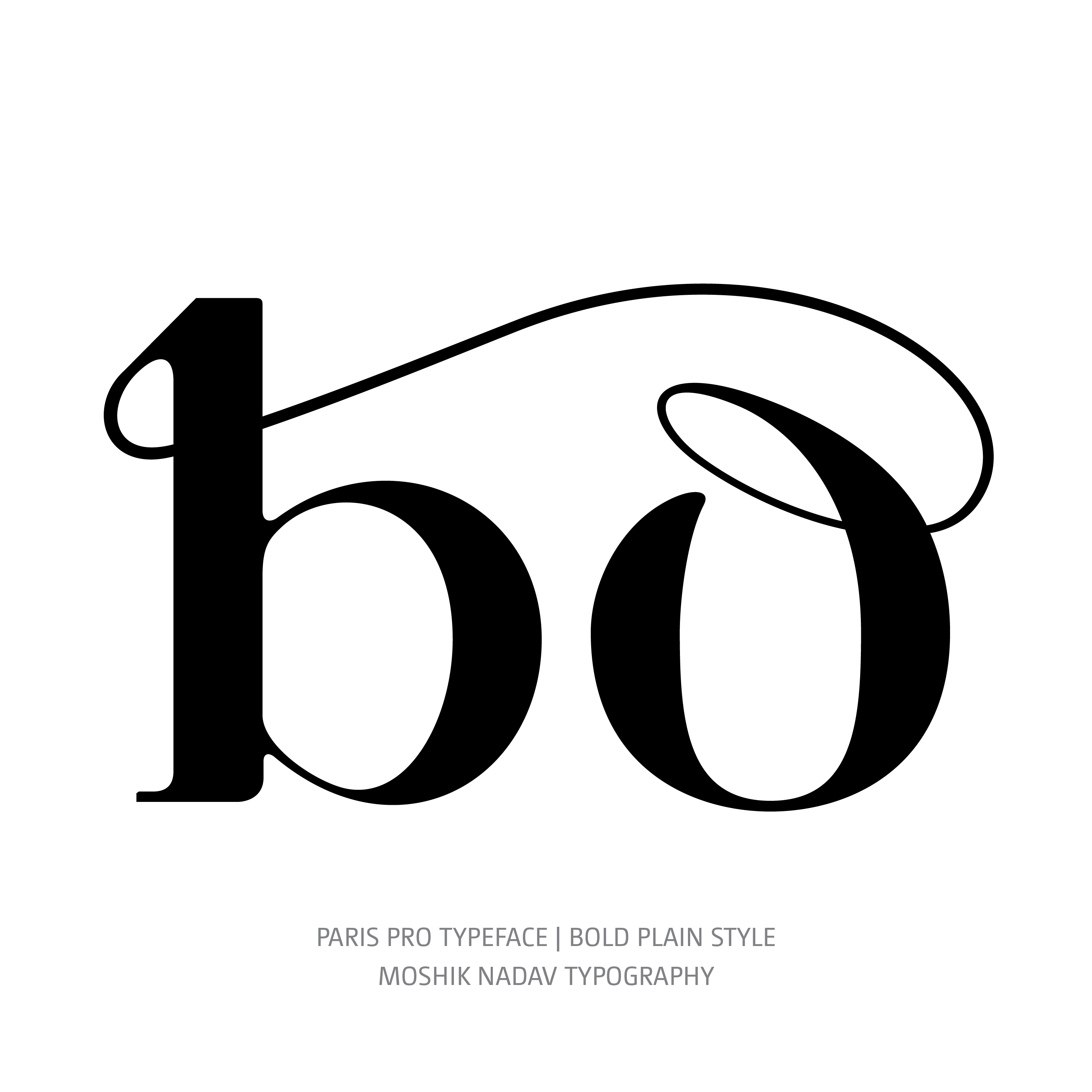 Paris Pro Typeface Bold bo ligature
