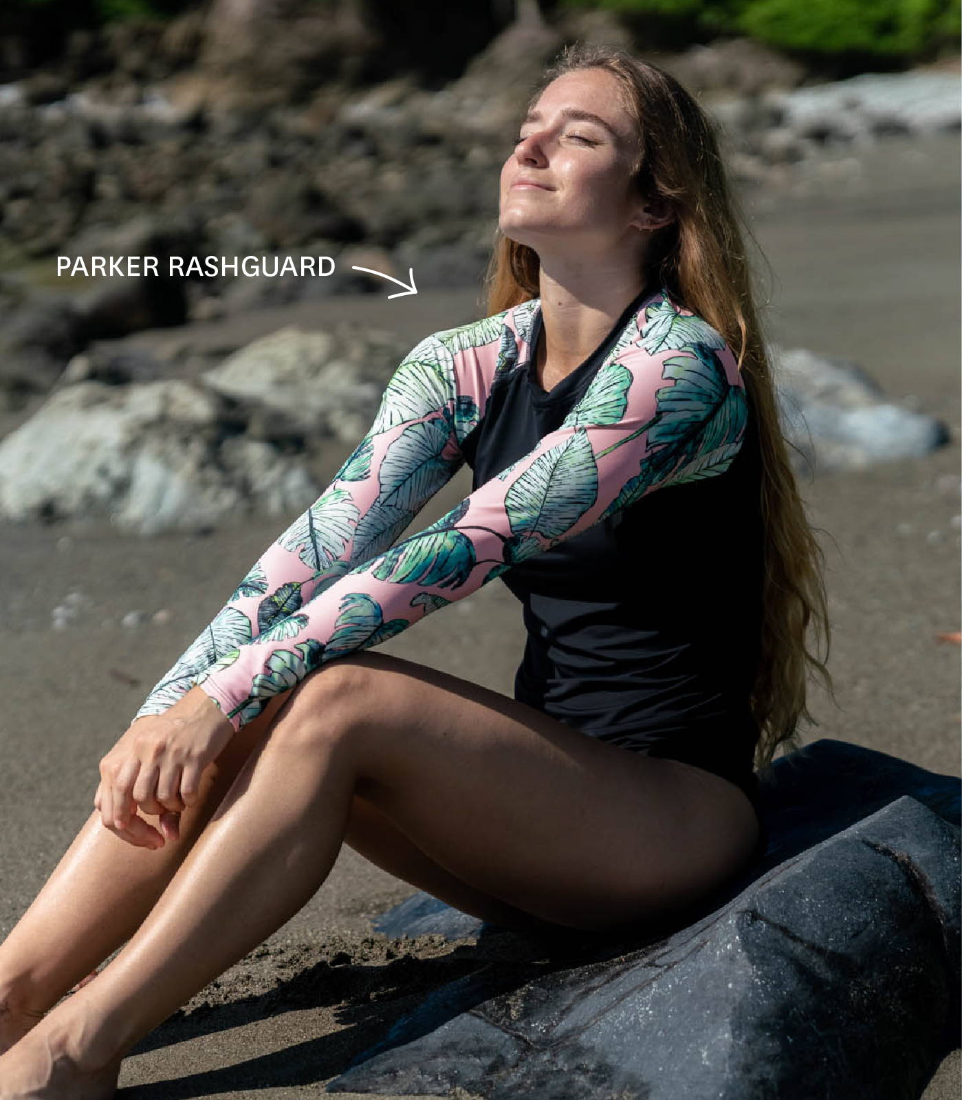 Get the Parker Rashguard in our MAKANI print!