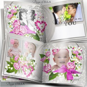 Универсальная фотокнига для Фотошоп - вместе счастливы