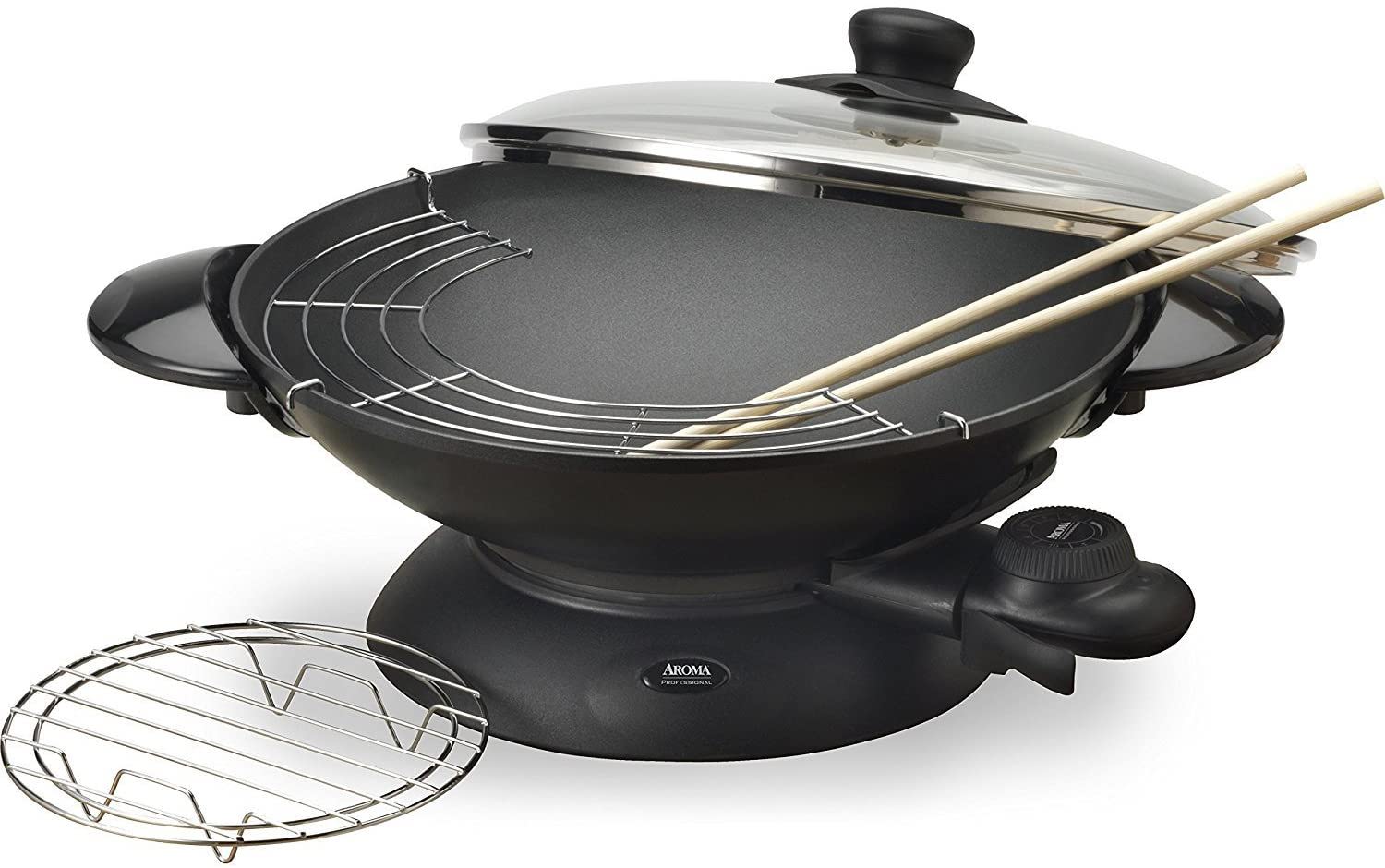 Breville Hot Wok Pro vs Aroma Housewares AEW306 Electric Wok Slant