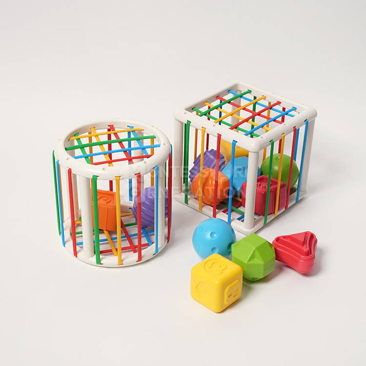 Cylinder and Cube versions of the Montessori Shape Blocks.