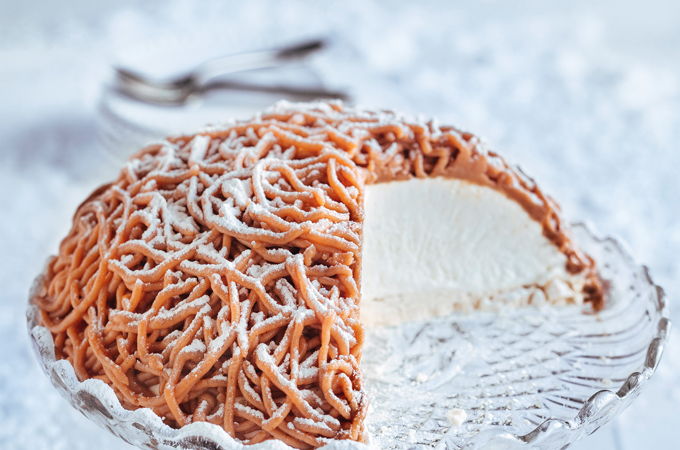 Mont Blanc Chestnut Cake