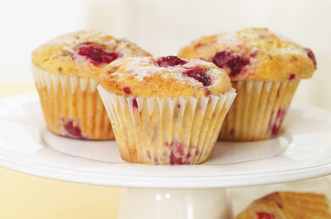 Muffins aux framboises et au kéfir