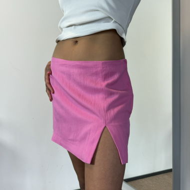 hot pink h&m skirt 