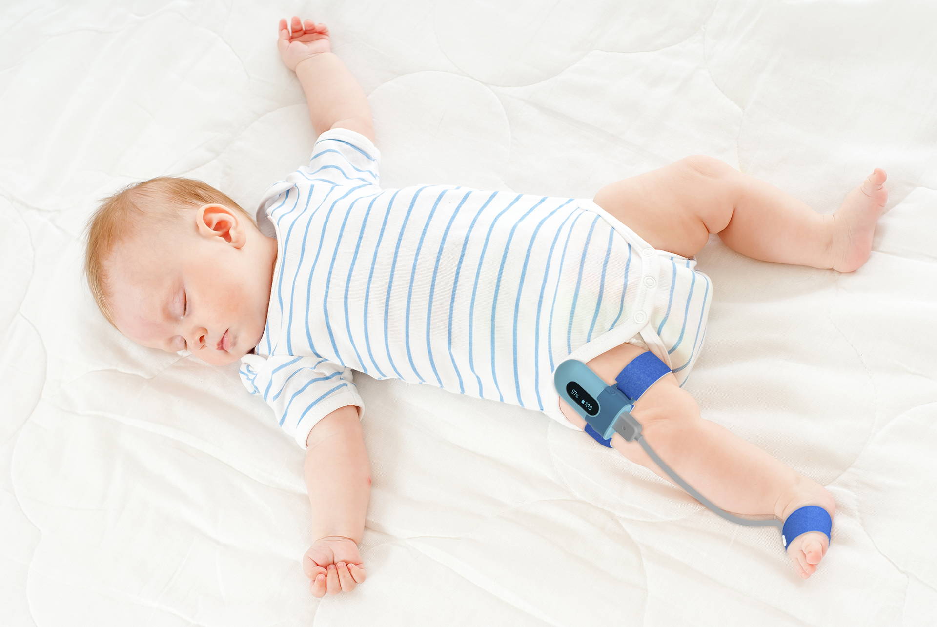 moniteur de sommeil pour bébé, moniteur portable pour pied de bébé, moniteur de fréquence cardiaque, moniteurs pour bébé