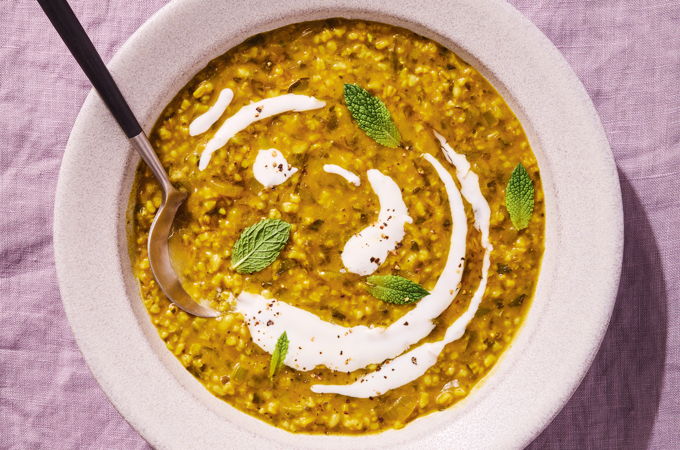 Soupe aux fines herbes et à l’avoine