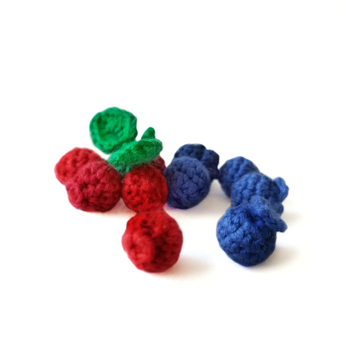 BERRIES crochet pattern 6 in 1: cherry, strawberry, raspberry, blackberry, cranberry, blueberry. Food crochet pattern. Fruit crochet pattern