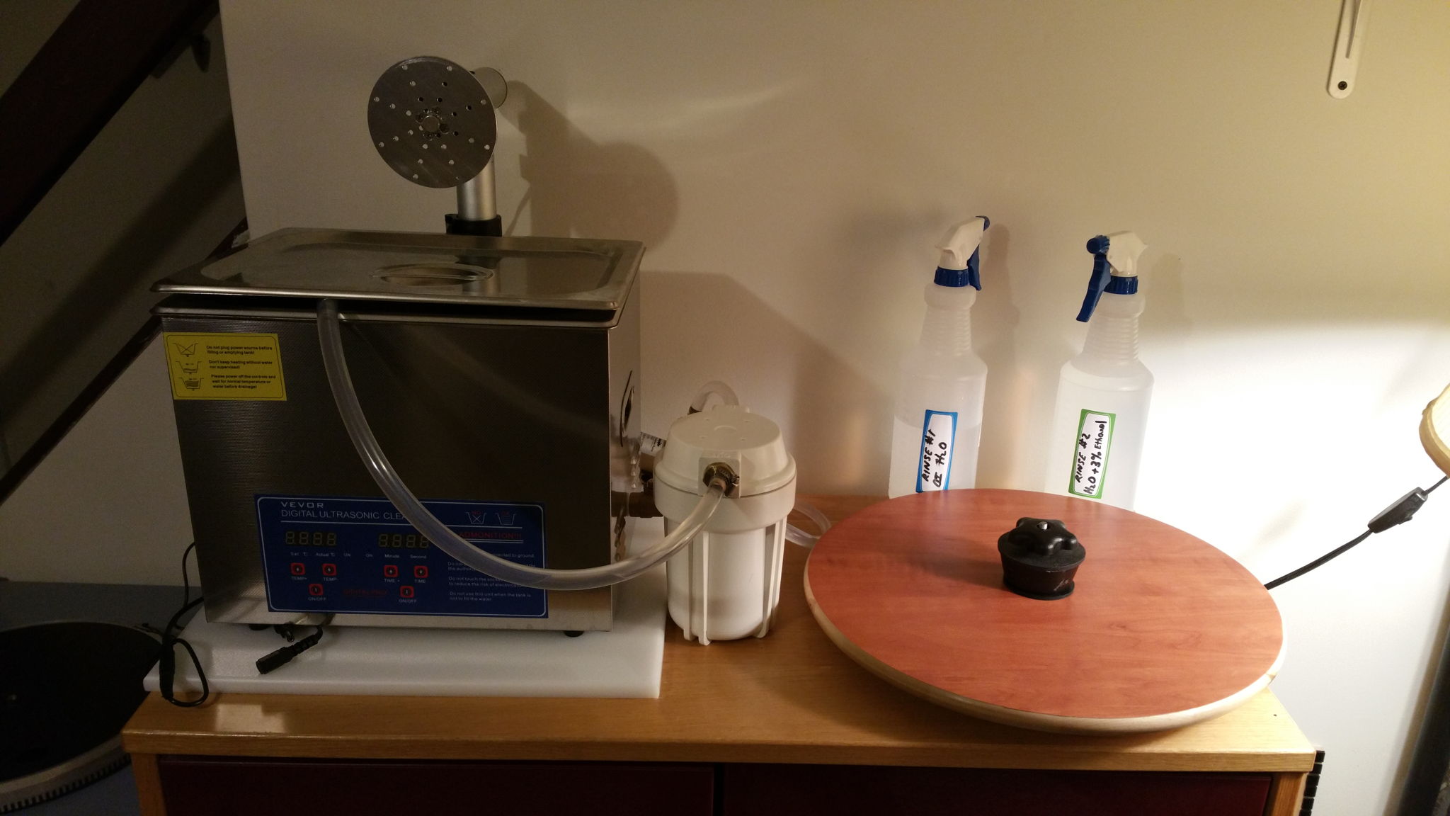 Ultrasonice Cleaning & Rinsing Setup