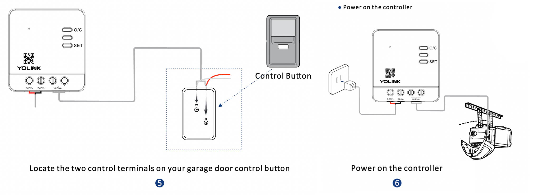 Smart garage opener instructions on installing YoLink Garage Door Controller 1.