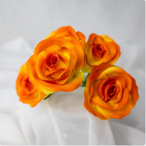 Orange Velveteen Bloom - Realistic Artificial Flowers - Image 3