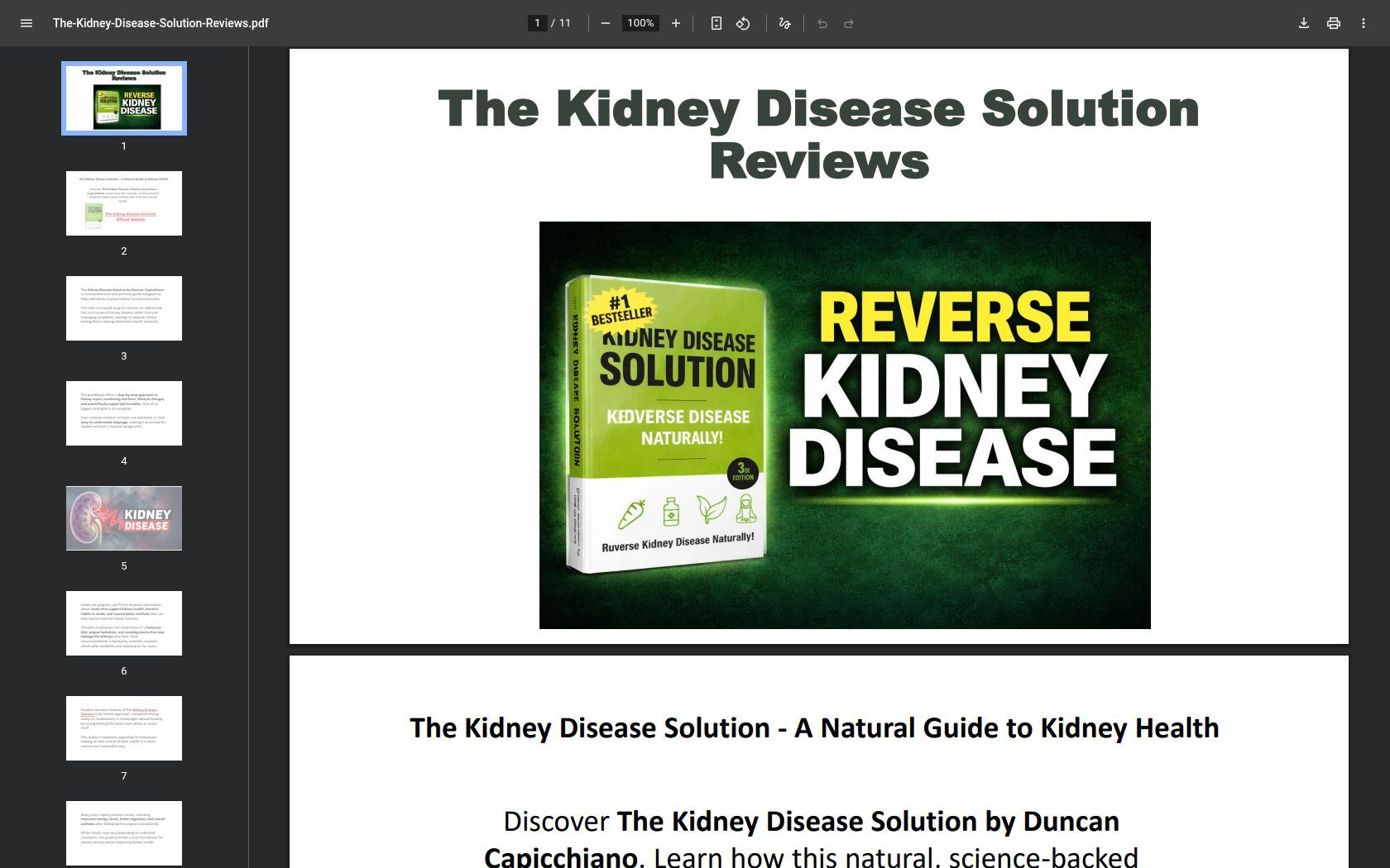 The Kidney Disease Solution Reviews