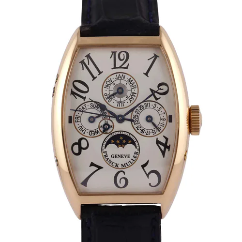 Franck Muller Casablanca Perpetual Calendar Rose Gold White Dial