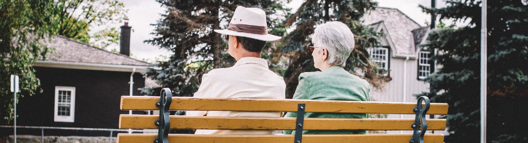 Couple sitting on a bench