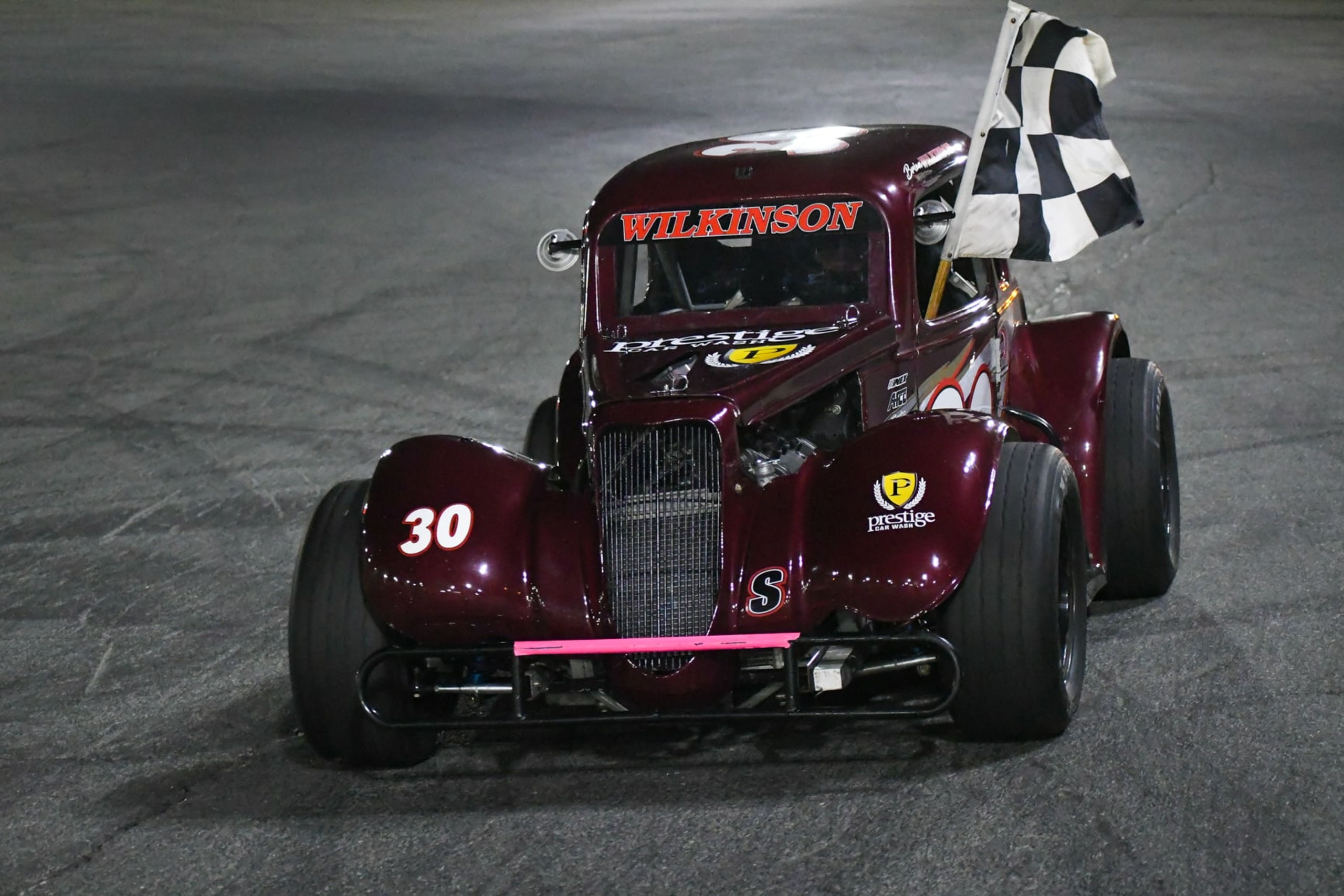 The Prestige-sponsored No. 30 Legends car at Seekonk Speedway — photo 2 of 5