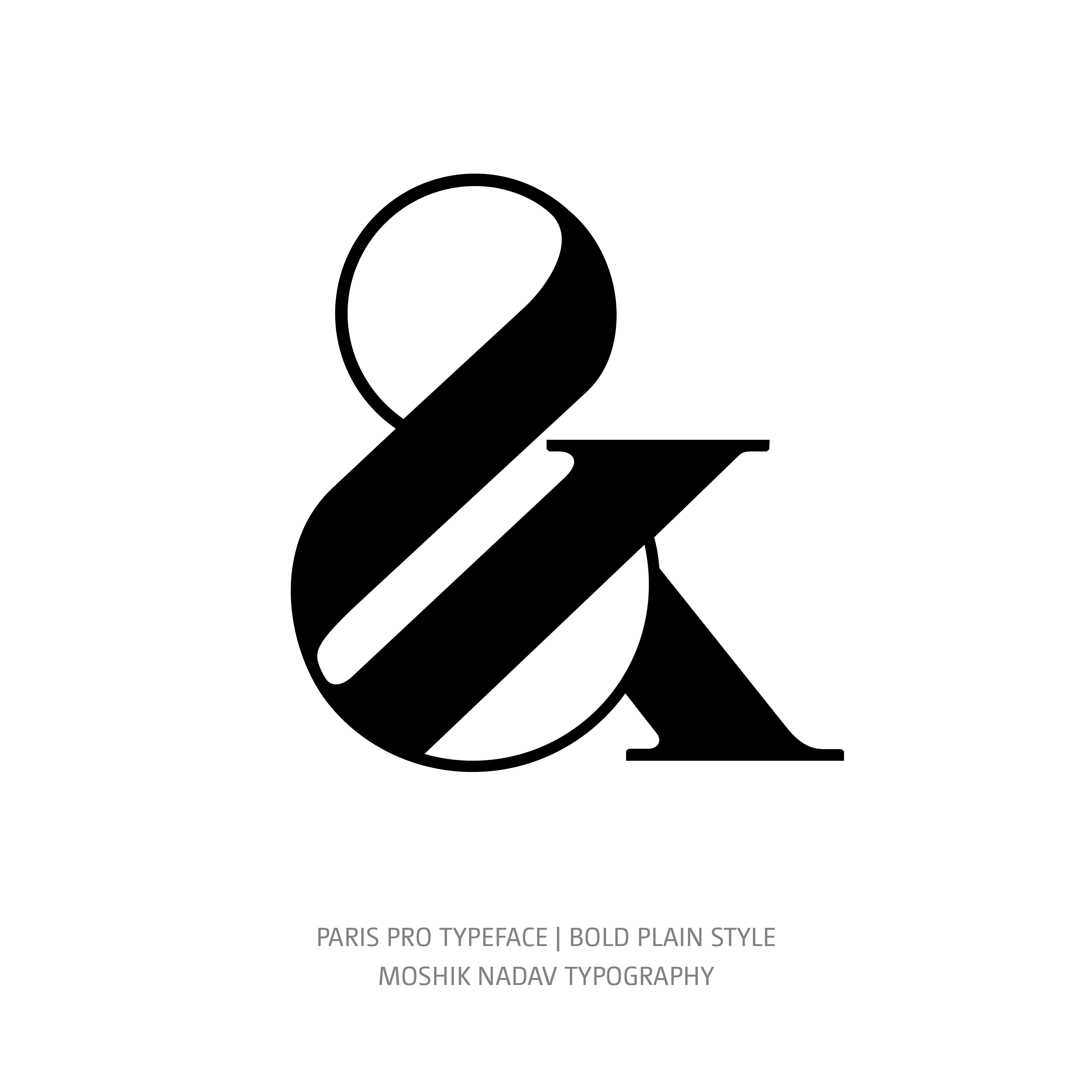 Paris Pro Typeface Bold Plain ampersand