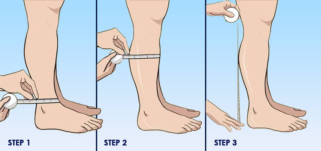 how to measure for compression socks
