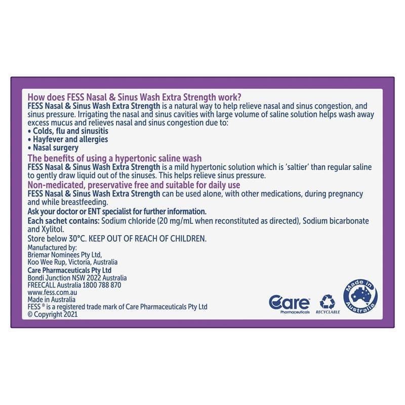 Lot of 2| Fess Nasal & Sinus Wash Extra Strength Refill 24 Sachets - Image 5