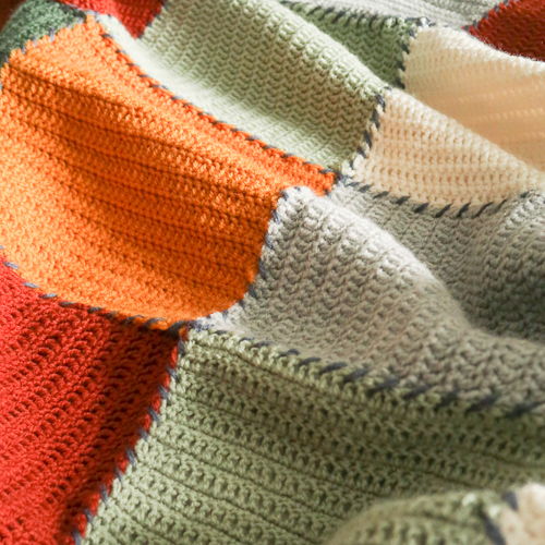 Crochet Beginner Block Blanket