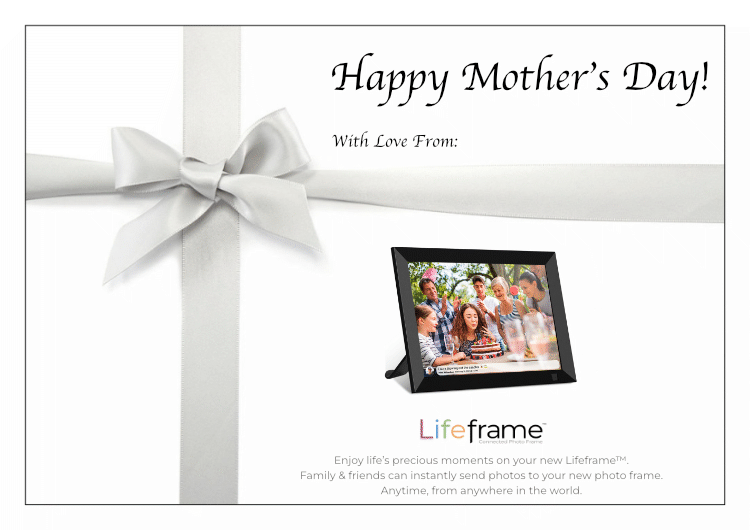 Digital Photo Frame, Gift Certificate, 10" Lifeframe, Classic Black