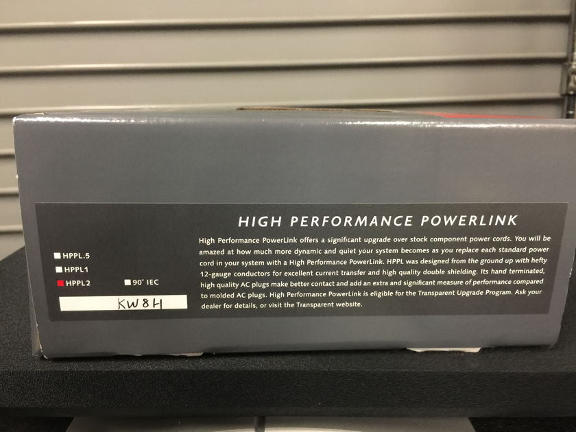 Transparent Audio High Performance Powerlink Gen 5 High Current AC POWER CORD 15AMP (HPPL2)