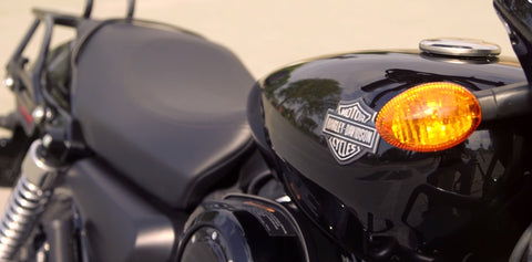 Close-up view of Harley Davidson XG750