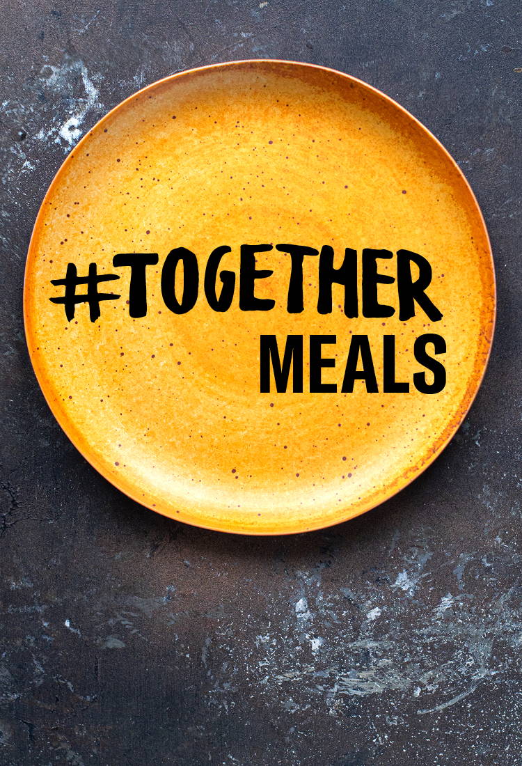 #TOGETHERMEALS logo on plate