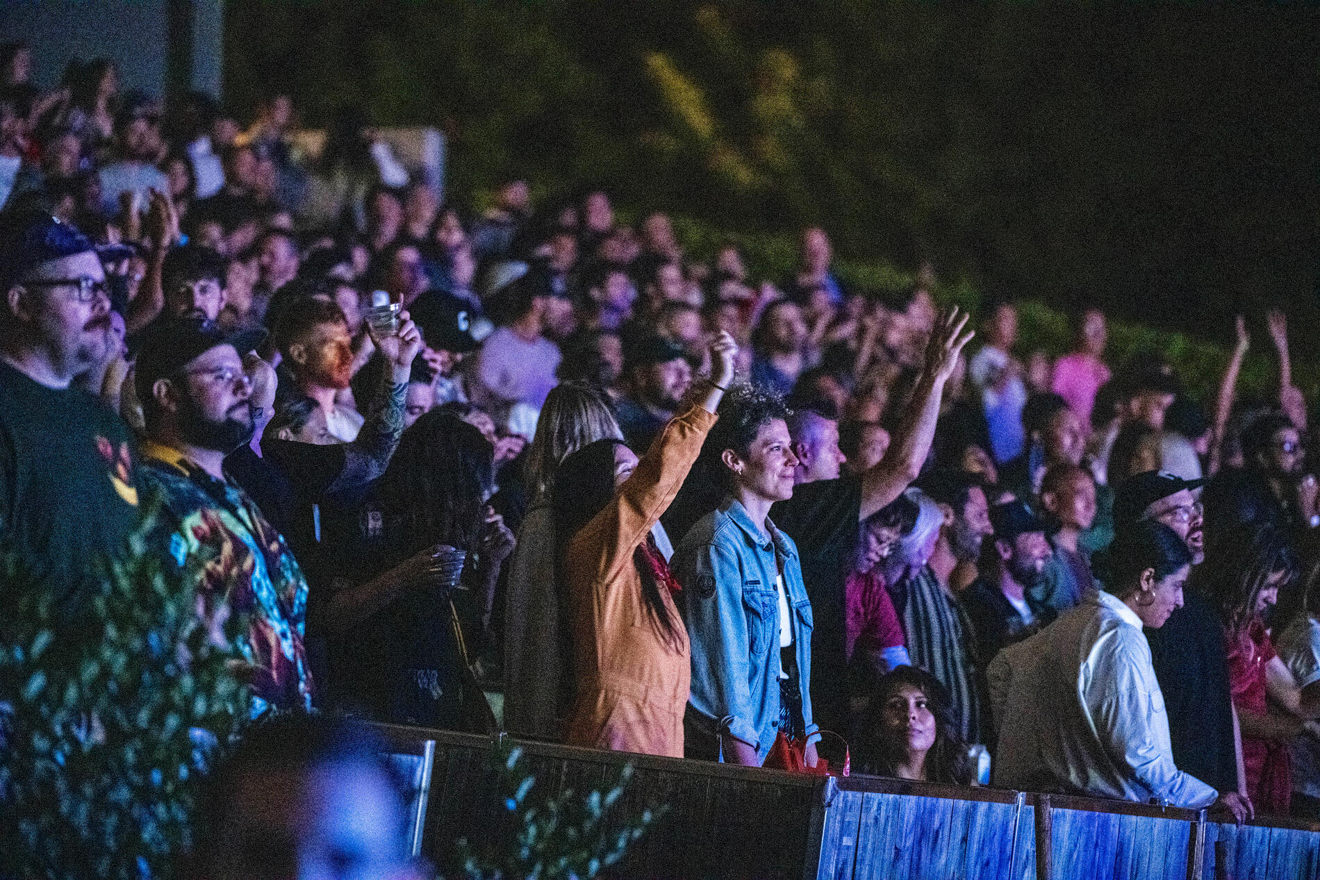 A group of people in a crowd