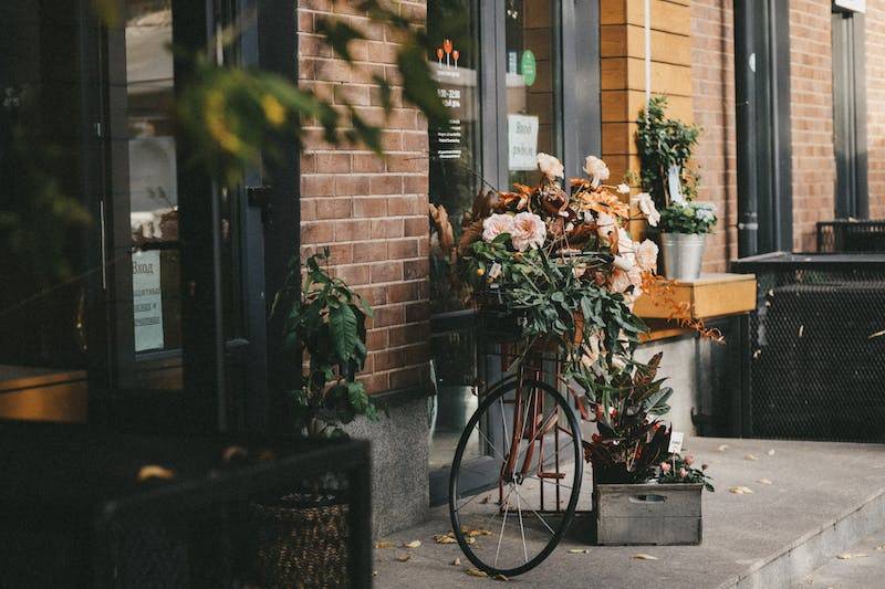 Bike and flower