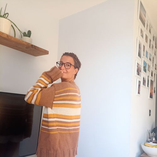 Der Streifen-auf-Streifen-Pullover - Strickanleitung